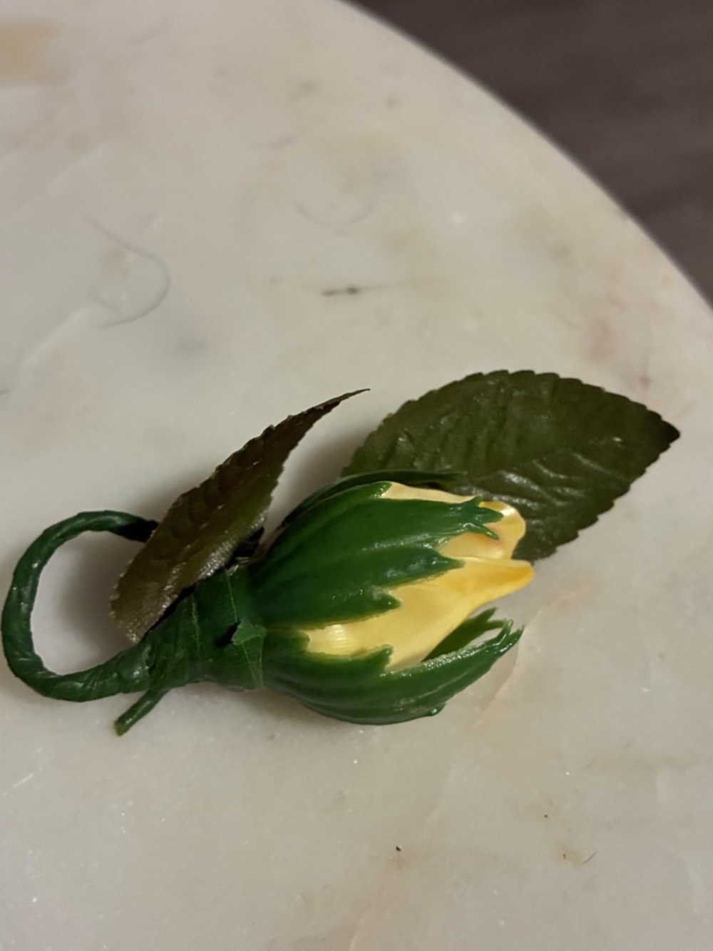 Vintage shell flower boutonnière